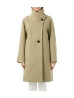 ハイネックウール混コート