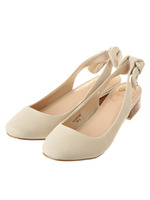 バックリボンフラットシューズ