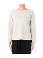 ピンストライプウール混ジャージプルオーバー