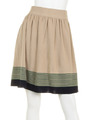 ボーダー配色ニットスカート