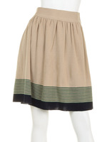 ボーダー配色ニットスカート