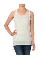 天竺フリルレースタンクトップ