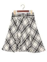 L55シャギーチェックフレア／SK