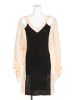 スリットバイカラーKNITワンピース