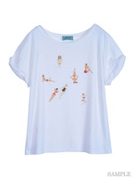 ビーチプリントTシャツ
