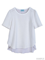 裏毛×シフォンTOPS