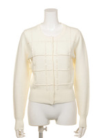 チェックビジューカーデ