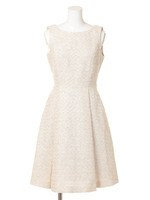 JUSGLITTY Luxe バックシャンツィードワンピース