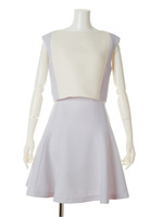 ボリュームフレアメッシュセットワンピース