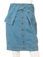 前結びデニムスカート