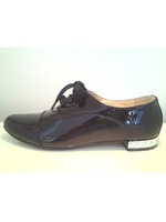 ビジューワンヒールレースアップシューズ