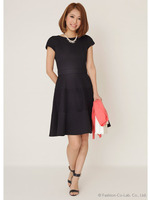 切替フレアワンピース