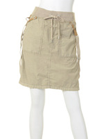 サスペンダー付カーゴ膝丈スカート