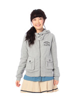 ブルゾン風裏毛パーカ