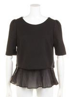 裾プリーツプルオーバー