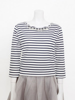 ビジューボーダートップス