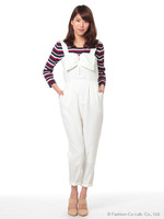 ボーダーニット＆オールインワンセット