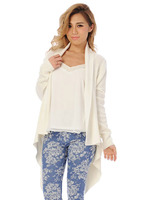 変形ニットカーデ