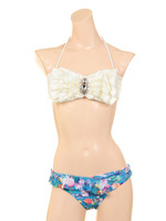 【nuckle market second story】フラワー胸元ダイヤチャームバンドゥブラ