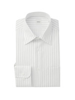 サテンピンストライプ形態安定シャツ