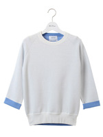 トレーナー風ニットプルオーバー