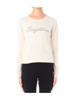 ロゴデザインラウンドネックニット