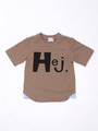 Hejプリント5分袖Tシャツ