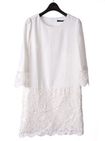 【美人百花3月号掲載】【1stline】ラグジュアリー裾レースワンピ　CL−0465