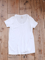 Natural cotton U neck tee