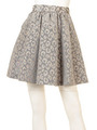 ANIMAL JACQUARD SKIRT/SILVER
