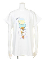 ICE CREAM S/S TOP/BLACK