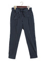 JOC C/N ストライプワイドリボンパンツ/９分丈/NAVY