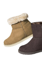 PJ/インヒールムートンブーツ/ブラウン