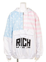Rich Flag Pull Over Jkt/BLACK