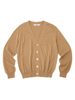 Vネック綿ニットカーディガン/ネイビー(093)