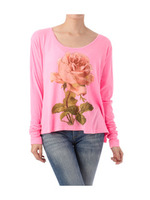 WILDFOX ローズプリントプルオーバー/ピンク系(073)