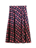 [L]グラフィックシェードスカート/レッド系(764)