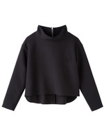 [L]ハイネックデザインクロップドトップス/ブルー(692)