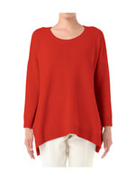 [L]ラウンドネックオフボディニット/オレンジ系(067)