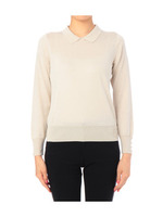 [S]衿付きニットプルオーバー/ブルー系(090)