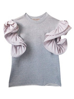 shoulder　frill　sweat/white