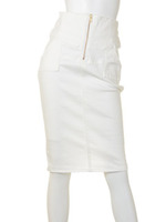 【CASUAL】センターZIPカラータイトSK/ブラック