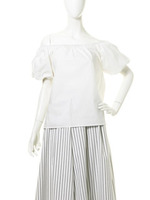 【CASUAL】モードオフショルダーTOPS/ホワイト