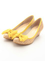 【JELLY BEANS】アトモスガールズ ビッグリボン パンプス/YELLOW