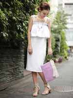 【KiiRA】2WAY BARE TOP OP/OFFWHT