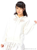 【LIZ　LISA】薔薇パーカー/ホワイト