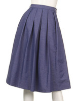 【Omekashi】タックフレアスカート/ブラック