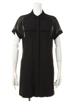 【Planet blue world】シャツコンビネゾン/ブラック