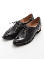 【REZOY】ウィングチップレースアップマニッシュシューズ/ネイビー