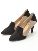 【V−SEVEN】オペラパンプス/ブラックスエード